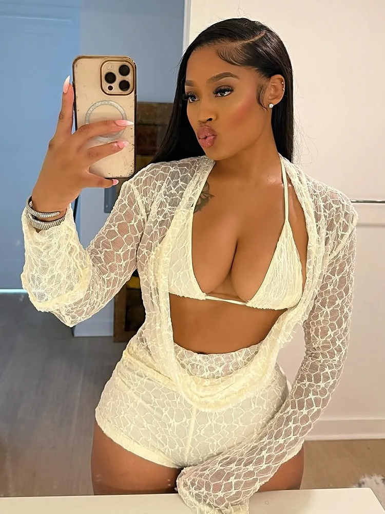 Lace Bralette Set - Weird Puss Sexy See Through 3