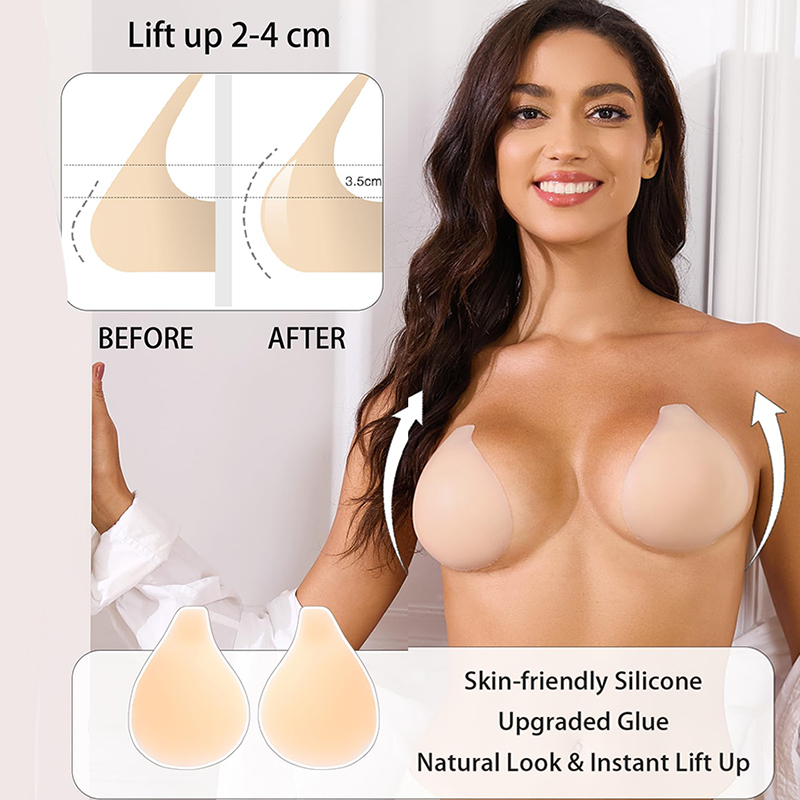 1/2 Pairs Women Sticky Bra Pus - Strapless Bra Adhesive avis et prix