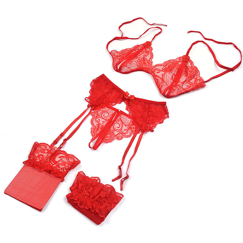 1 Set Women's Lace Lingerie, S - Sheer Mesh Bra avis et prix
