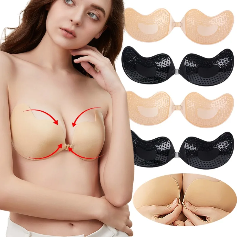 1/2Pc Invisible Push Up Bra Su - Push Up Bra Silicone avis et prix
