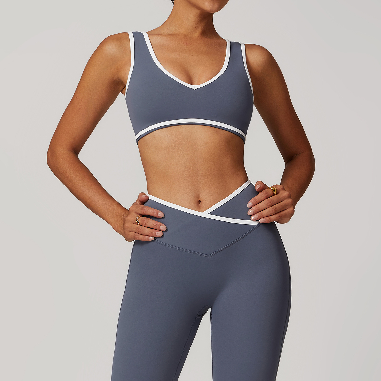 V-Neck Sports Bra Women Top Pu - Plunge Bra Push Up avis et prix