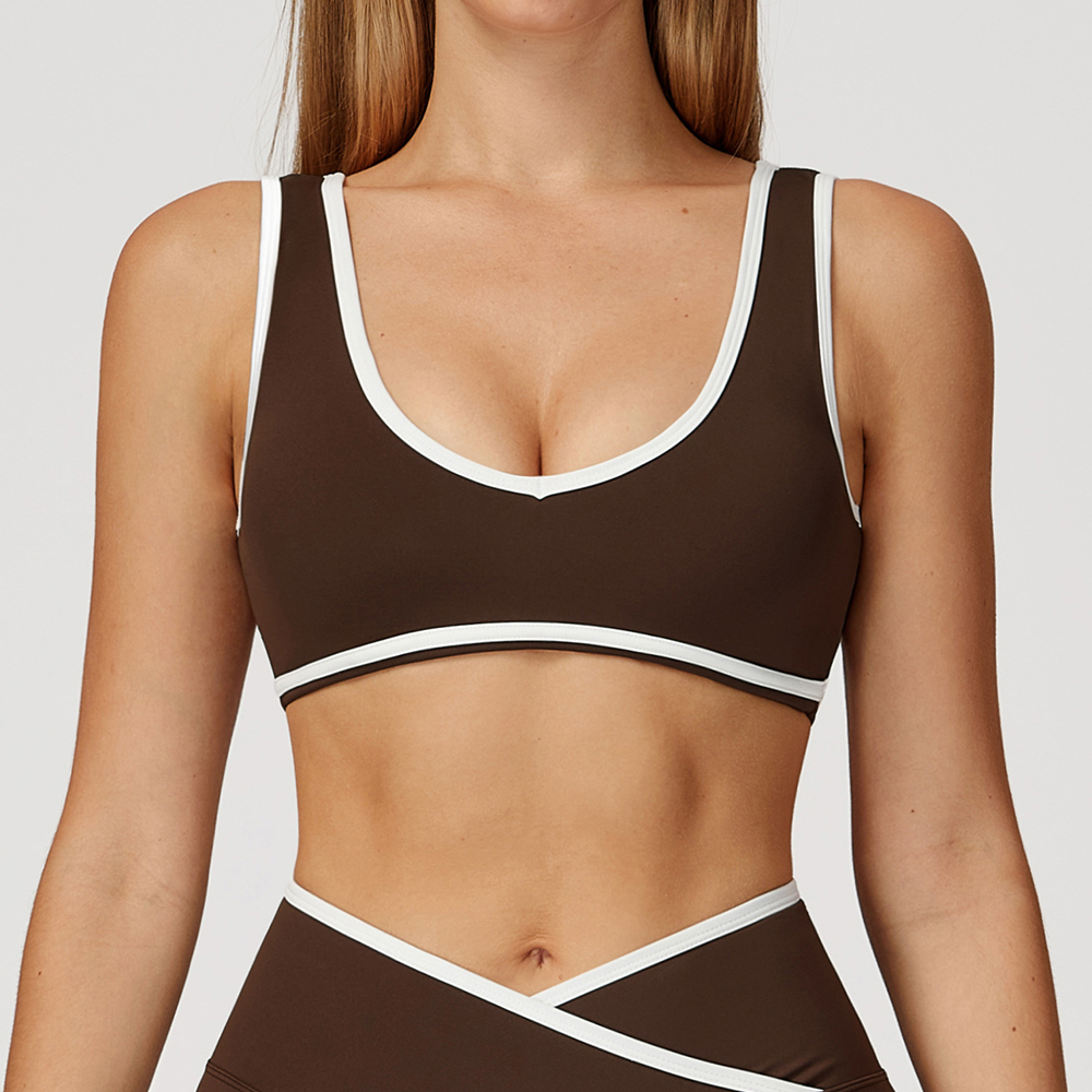 V-Neck Sports Bra Women Top Pu - Plunge Bra Push Up avis et prix