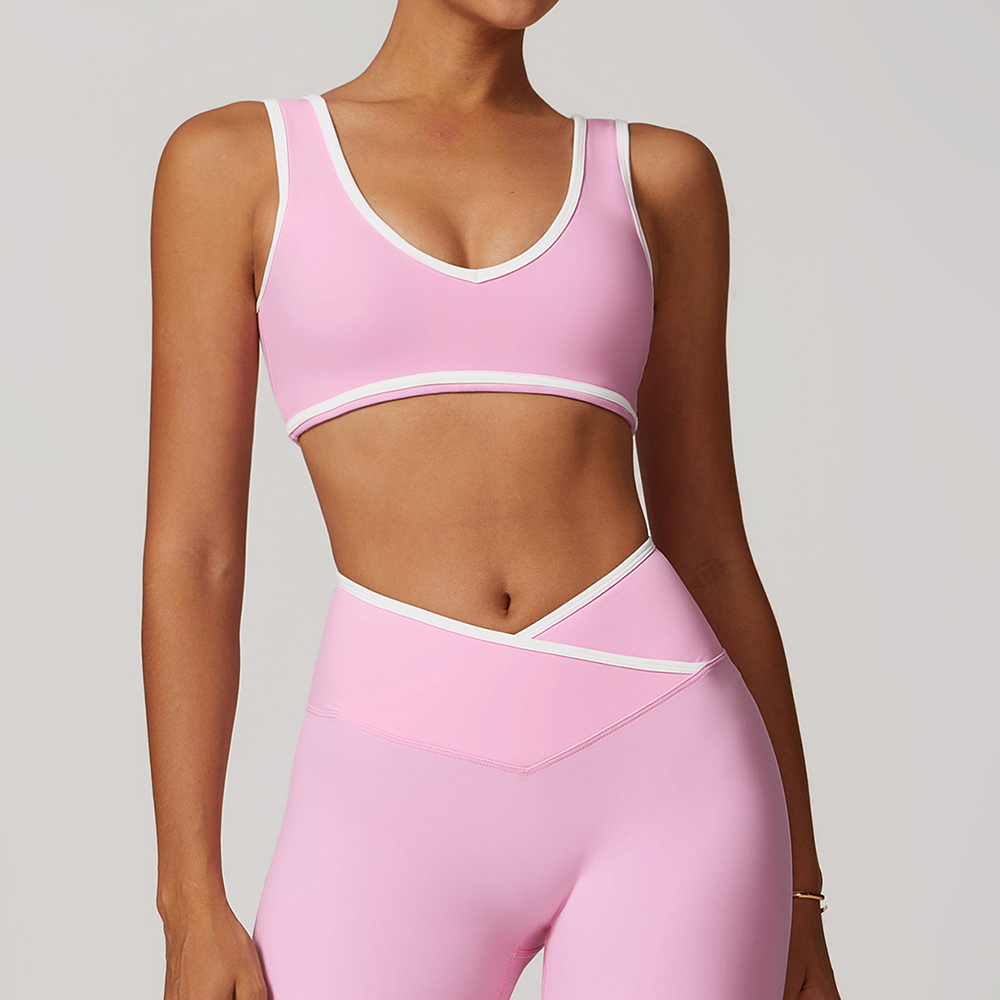 V-Neck Sports Bra Women Top Pu - Plunge Bra Push Up avis et prix