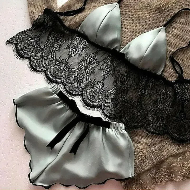 Women's Underwear Sexy Silk Sa - Lace Bralette Set avis et prix