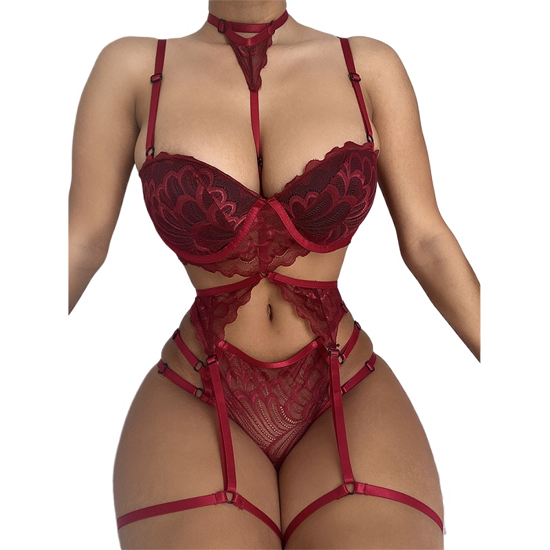 Sexy Lingerie Set Women Lace M - Sheer Mesh Bra avis et prix