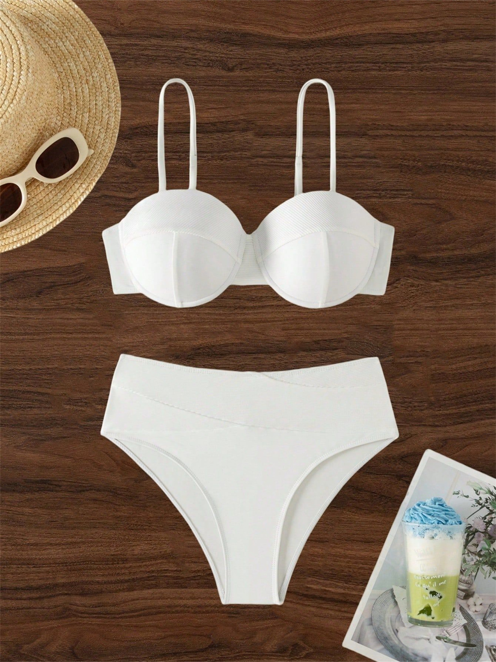 White Sling Bikini Bra Back La - Underwire Bra Padded avis et prix