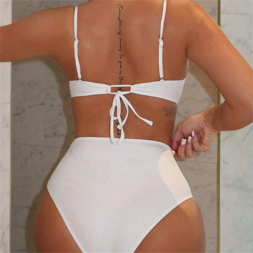 White Sling Bikini Bra Back La - Underwire Bra Padded avis et prix