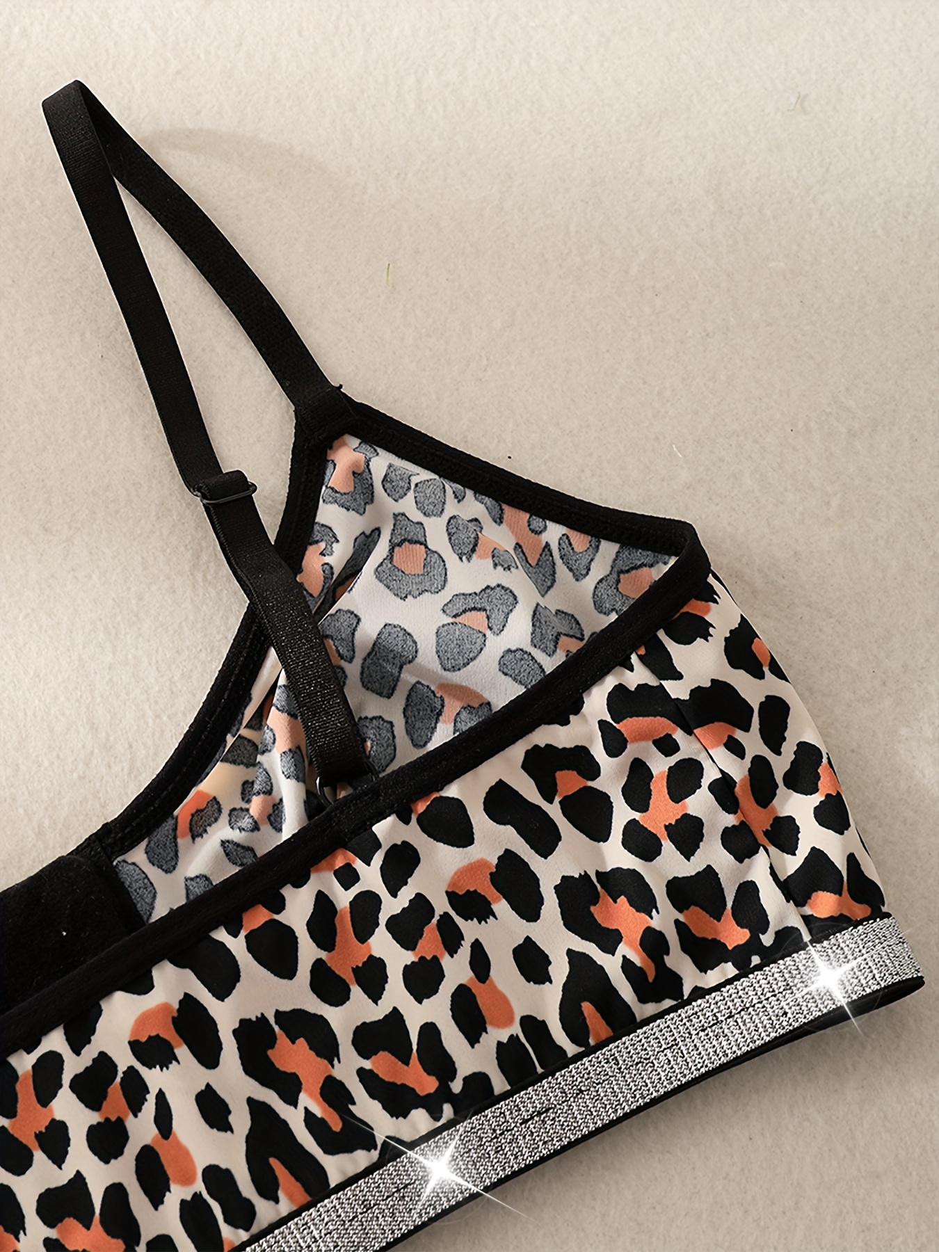 1pc Women's Leopard Print Wire - Wirefree Bra Comfort avis et prix