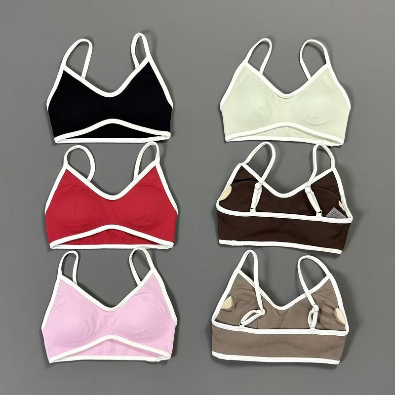 Women Contrastline Yoga Bra V  - Sports Bra Racerback avis et prix