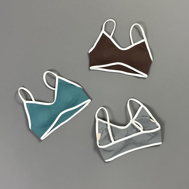 Women Contrastline Yoga Bra V  - Sports Bra Racerback avis et prix