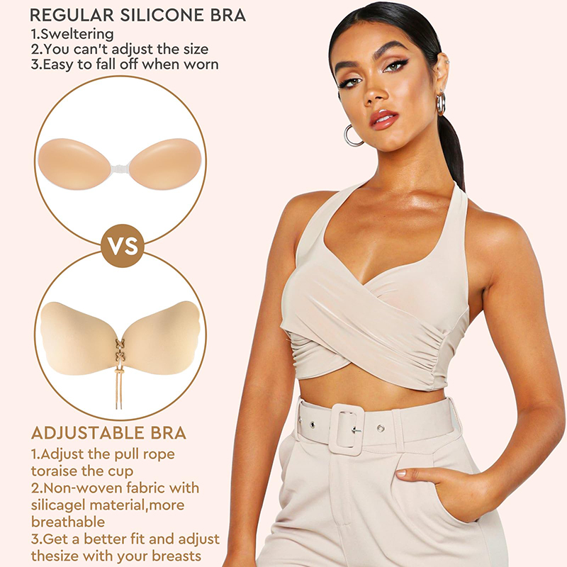 1/2 Pairs Women Summer Backles - Strapless Bra Adhesive avis et prix