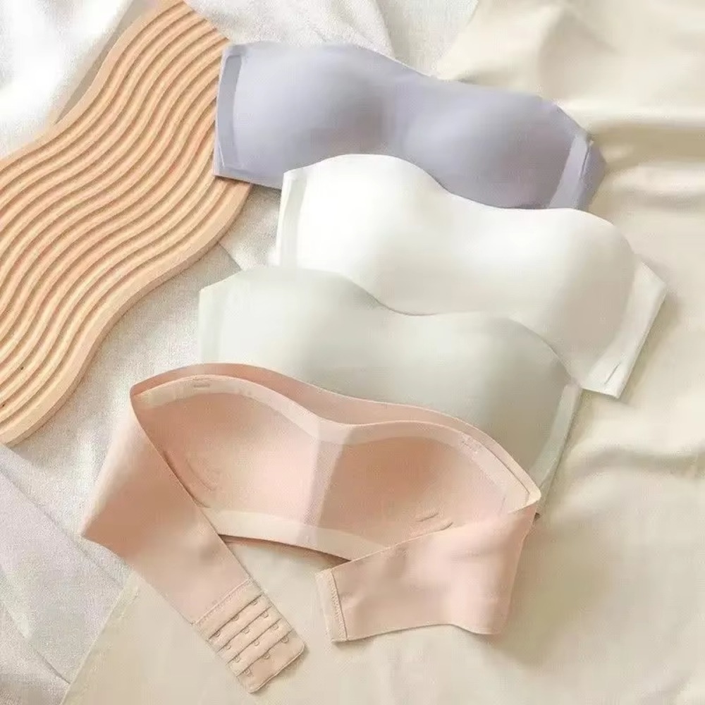 Solid Color Strapless Wrapped  - Minimizer Bra Women avis et prix