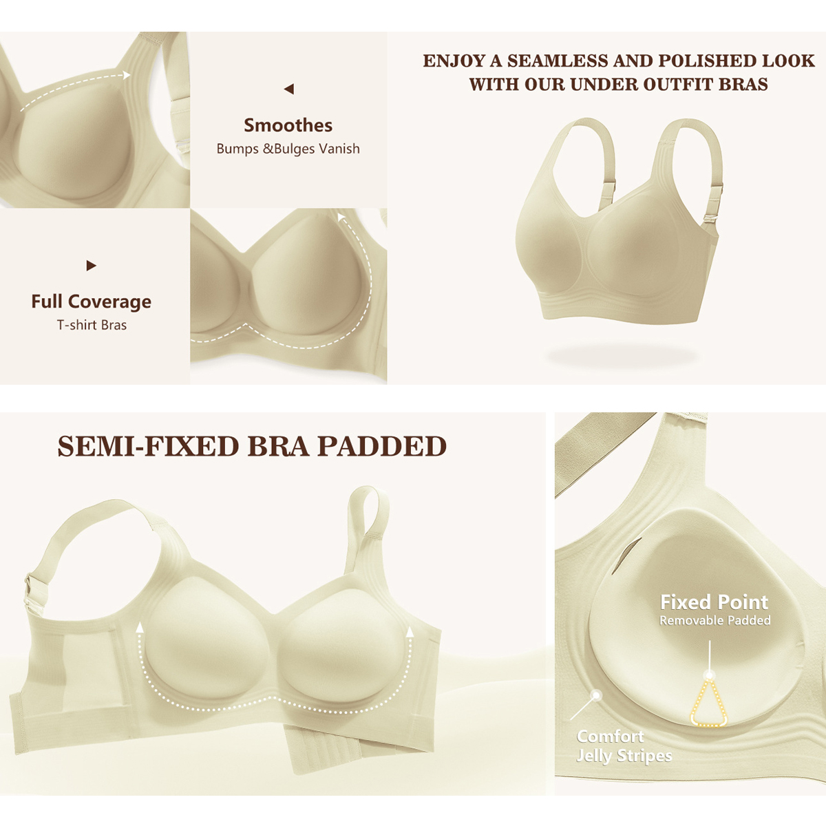 Women Wirefree Bras for Women  - Underwire Bra Padded avis et prix
