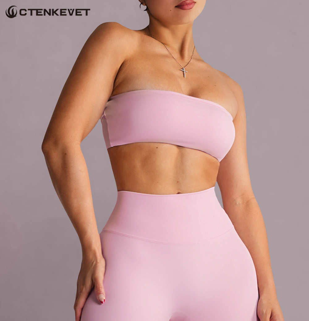 Strapless Sports Bra Gym Crop  - Sports Bra Racerback avis et prix