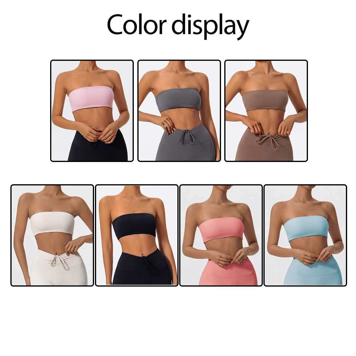 Strapless Sports Bra Gym Crop  - Sports Bra Racerback avis et prix