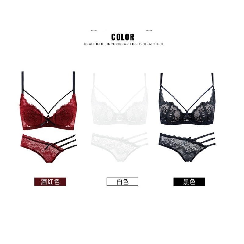 Elegant Lace Half Cup Bra Set, - Demi Bra Balconette avis et prix