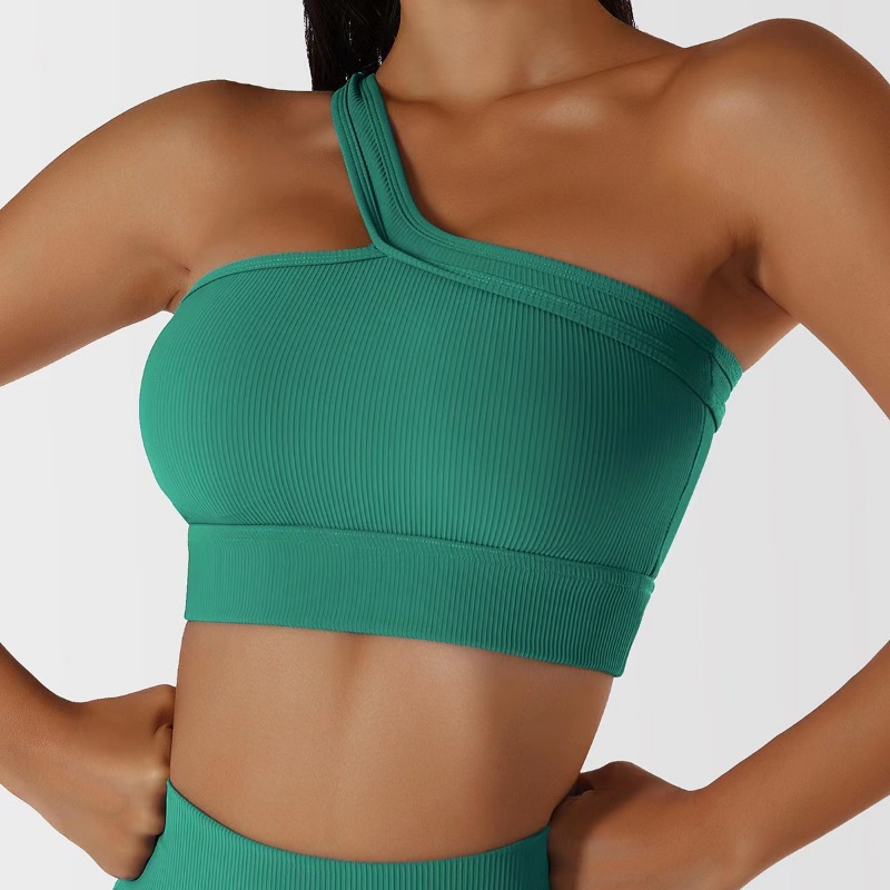 Women Single Shoulder Sexy Yog - T Shirt Bra Seamless avis et prix