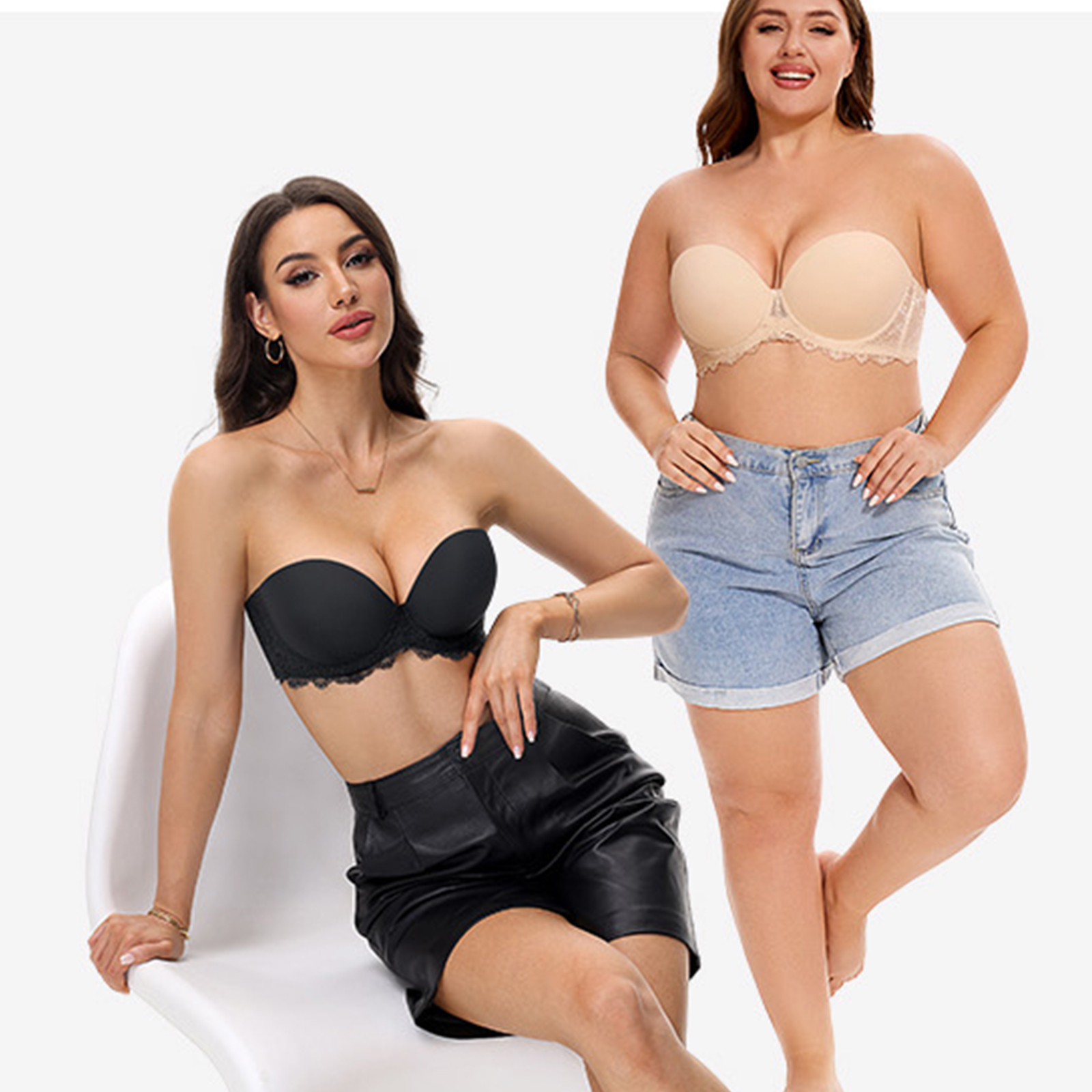 New Plus Size Sexy Strapless P - Convertible Bra Multiway avis et prix