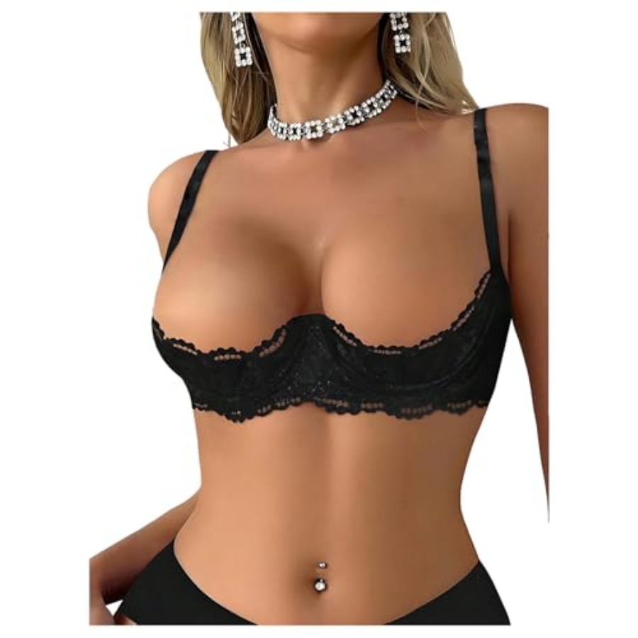 OYOANGLE Women's 1/4 Cup Lace  - Demi Bra Balconette avis et prix