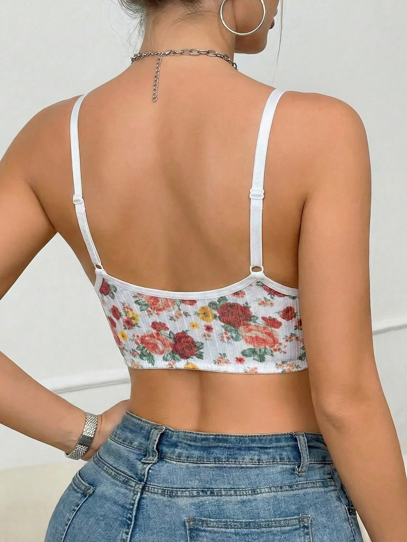 1pc Women's Floral Print Wirel - Wirefree Bra Comfort avis et prix