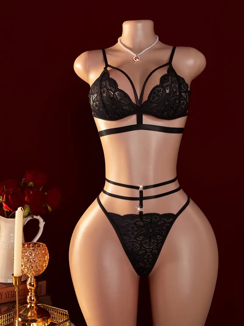 S- XXL Women's Sexy Contrast L - Sheer Mesh Bra avis et prix