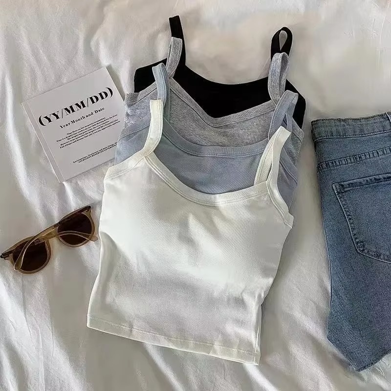 Crop Top Women Sexy Sleeveless - T Shirt Bra Seamless avis et prix
