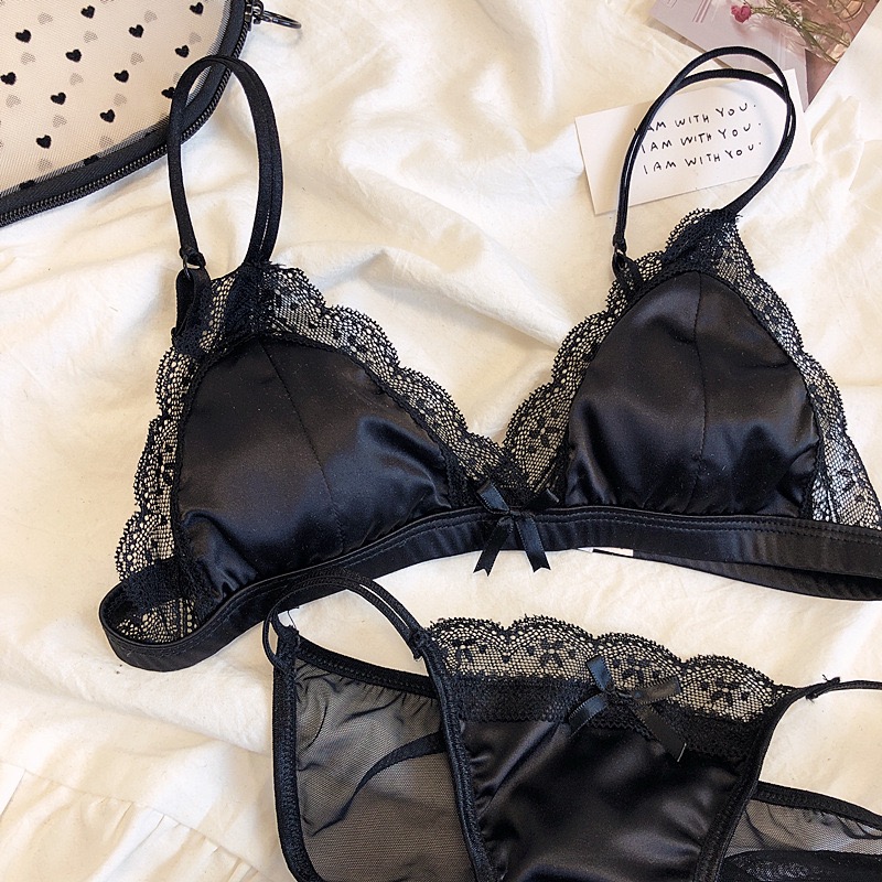 French Sexy Lace Triangle Cup  - Cotton Bra Everyday avis et prix