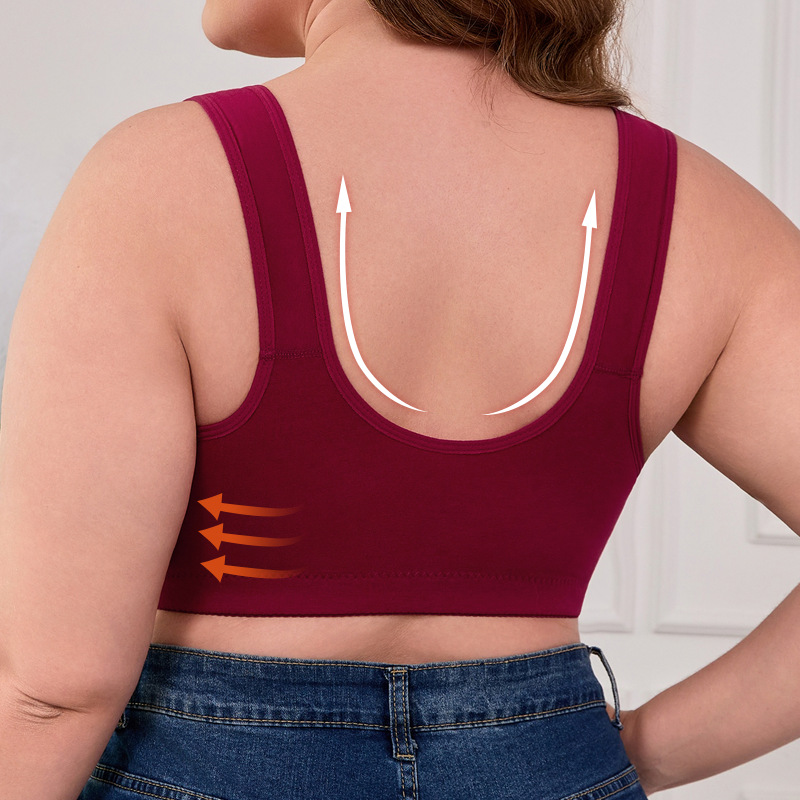 XL-7XL Plus Size Front Buckle  - Wirefree Bra Comfort avis et prix